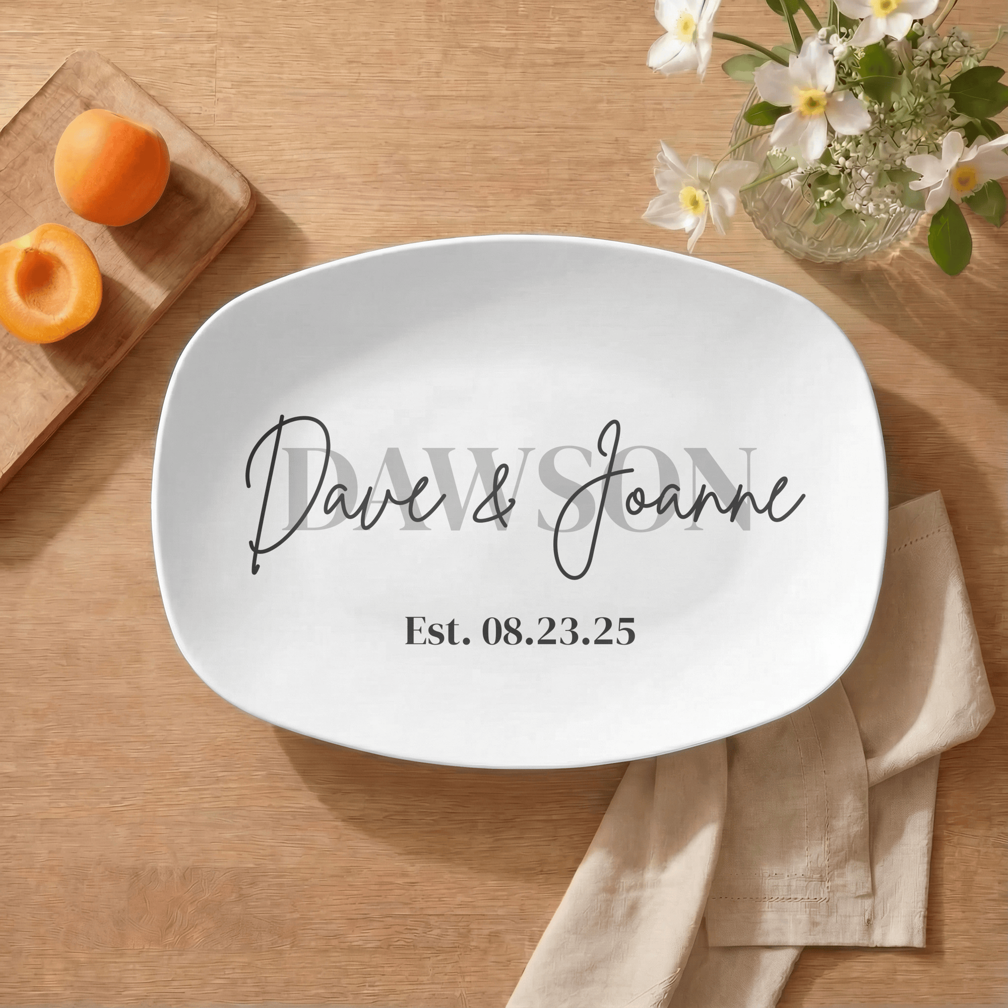 Custom Platter with Names by Lil Plate Shop