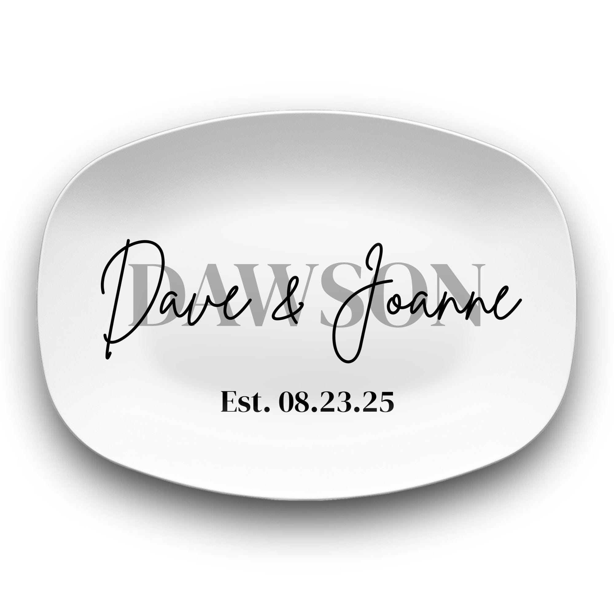 Custom Platter with Names by Lil Plate Shop