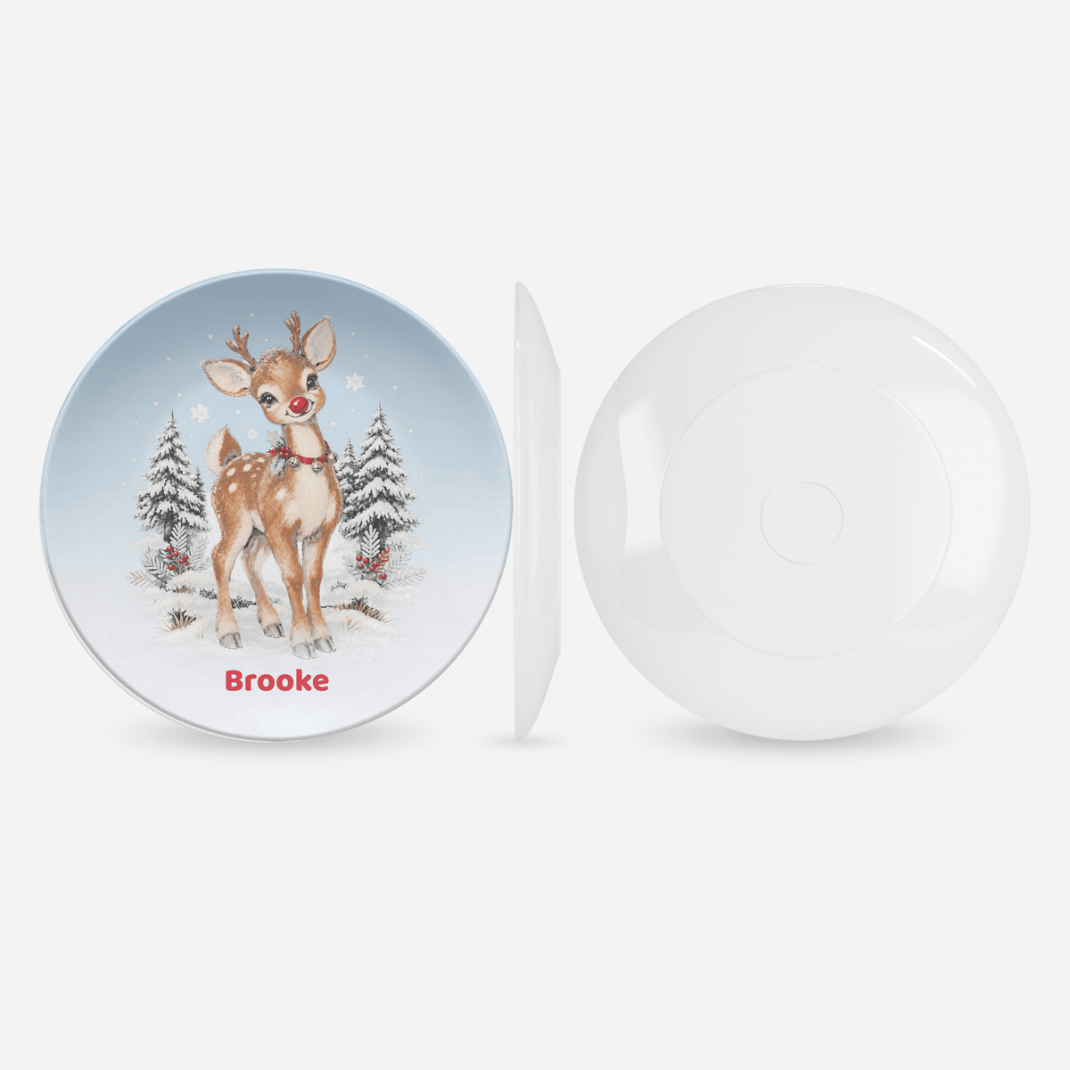 Personalized Rudolph Christmas Plate by Lil Plate Shop