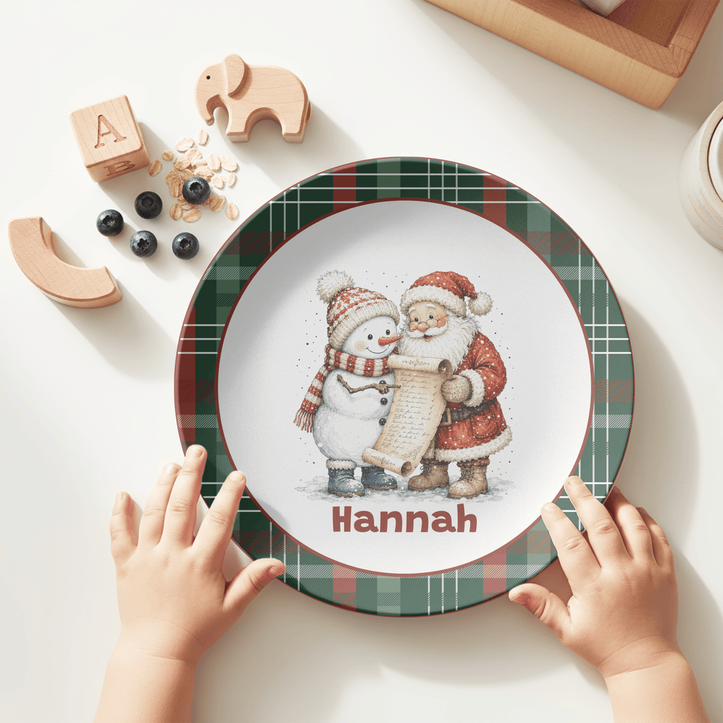 Personalized Santa's List Plate by Lil Plate Shop