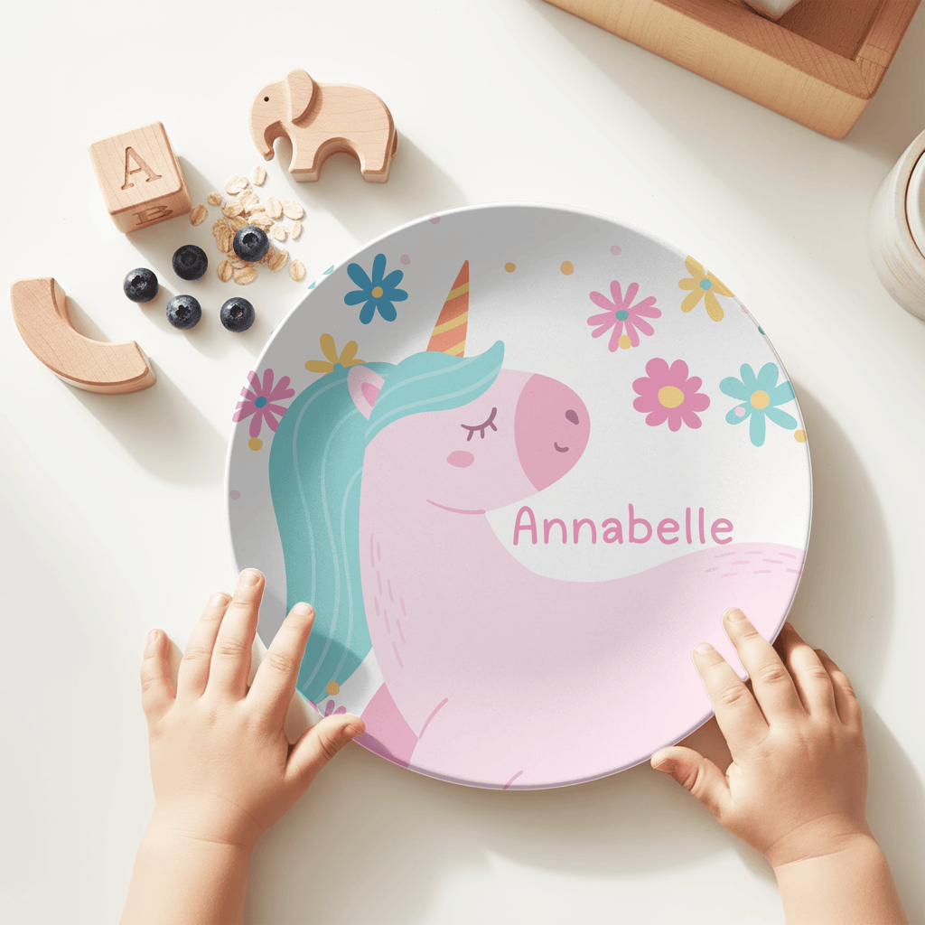 Daisy Unicorn Plate by Lil Plate Shop