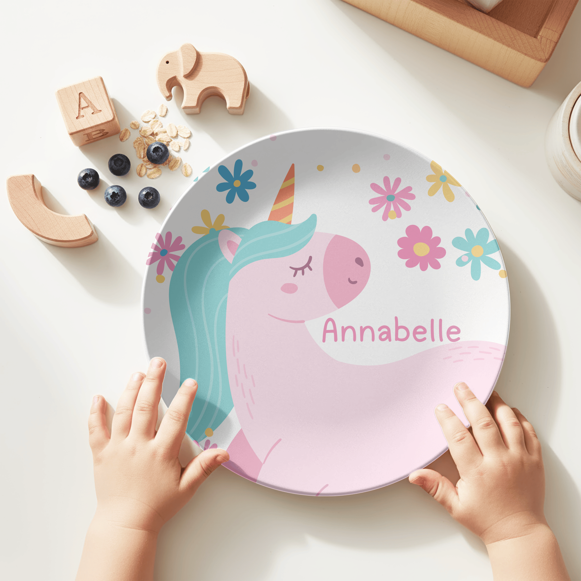 Daisy Unicorn Plate by Lil Plate Shop