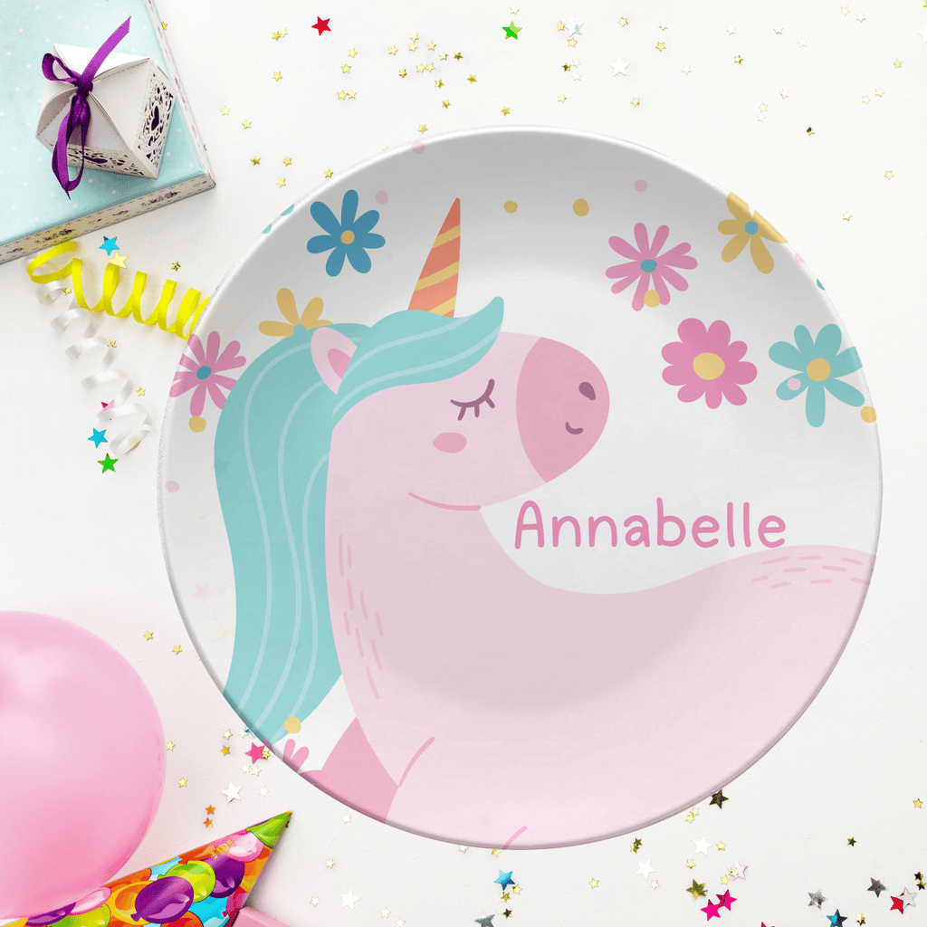 Daisy Unicorn Plate by Lil Plate Shop