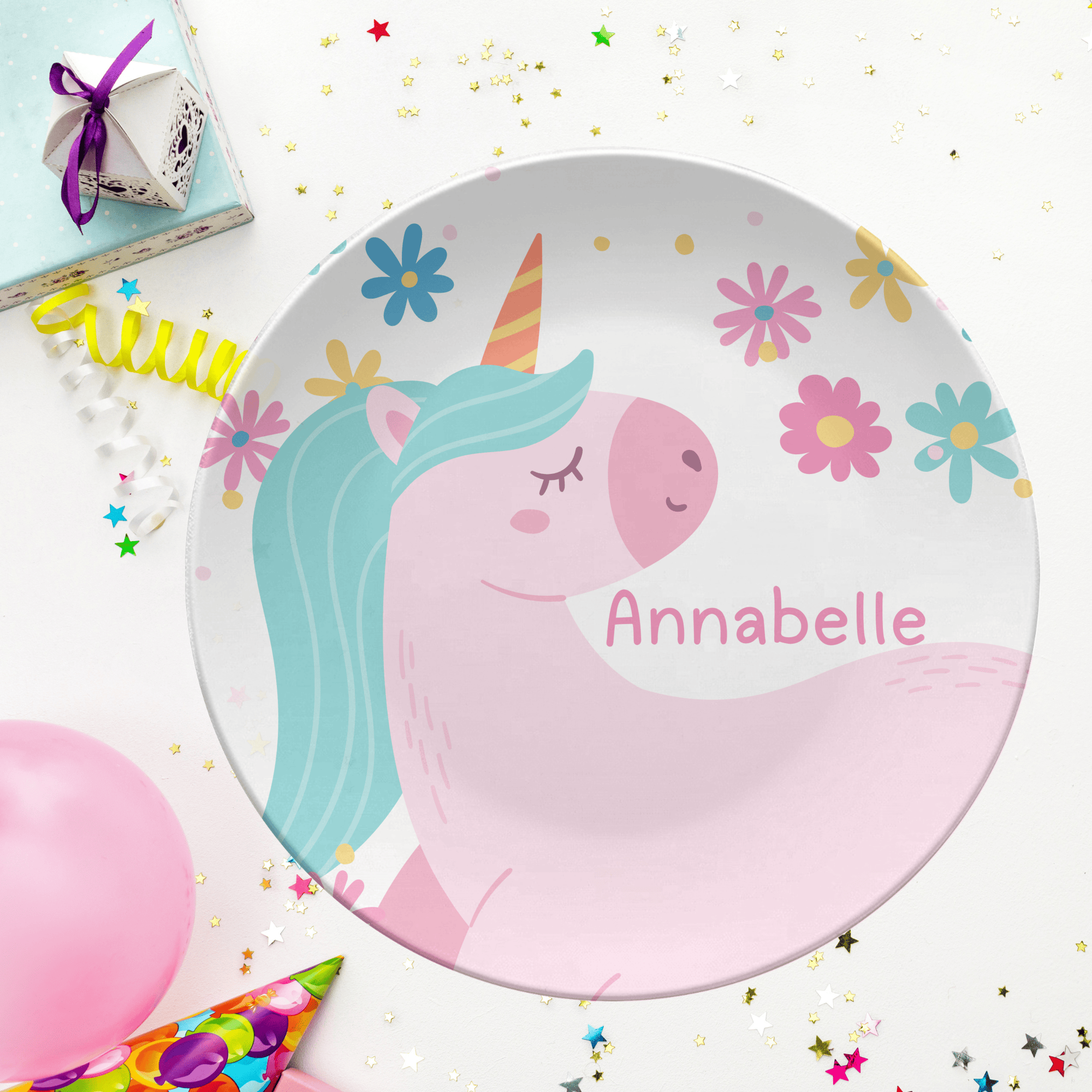 Daisy Unicorn Plate by Lil Plate Shop