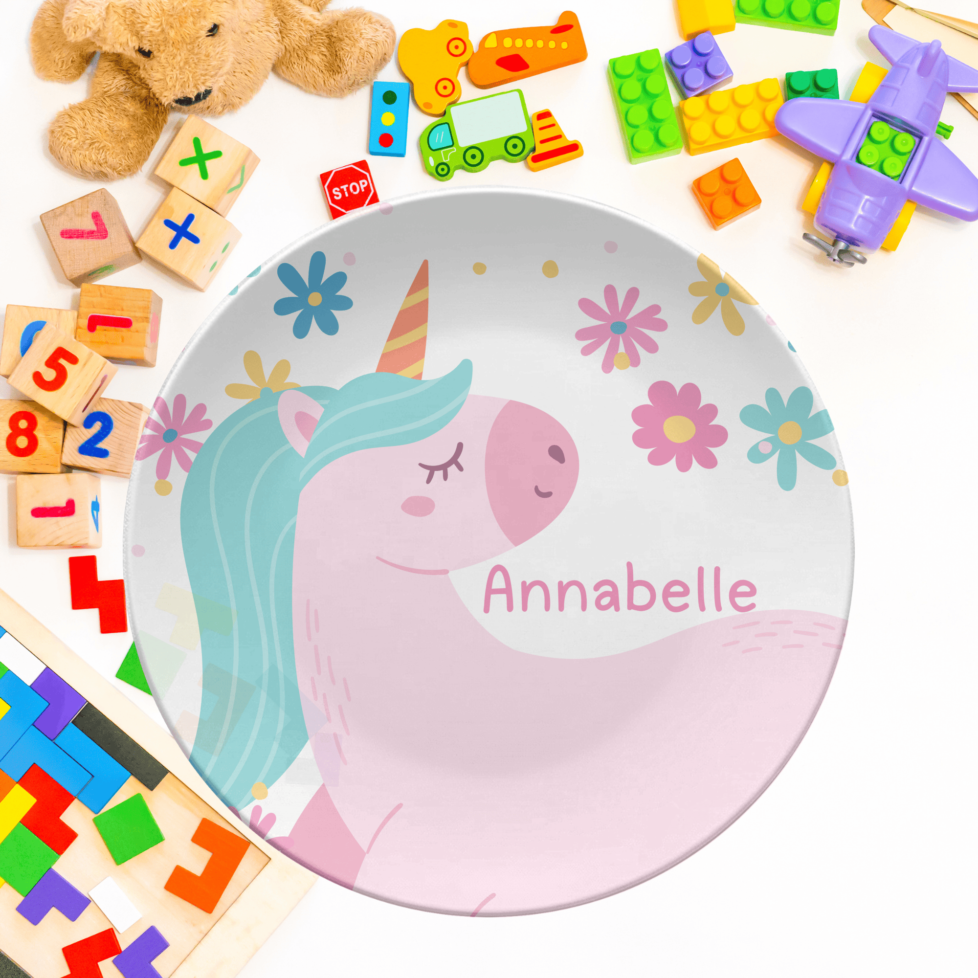 Daisy Unicorn Plate by Lil Plate Shop