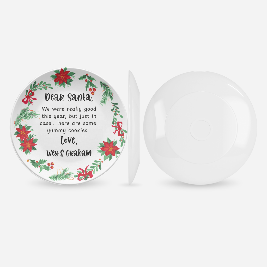 Dear Santa Christmas Plate by Lil Plate Shop