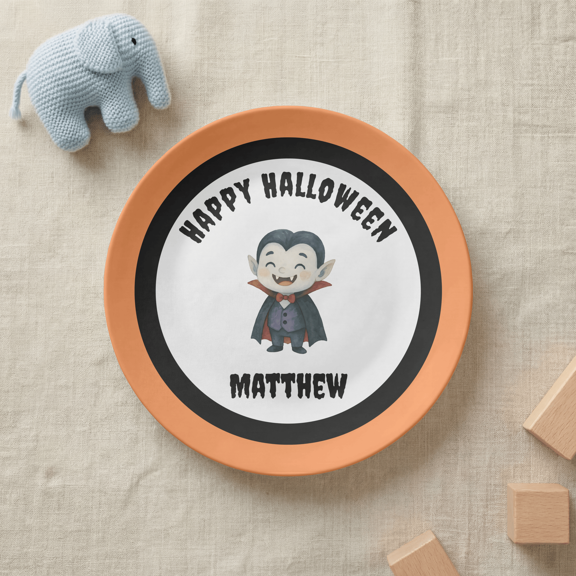 Design Your Own Happy Halloween Plate by Lil Plate Shop