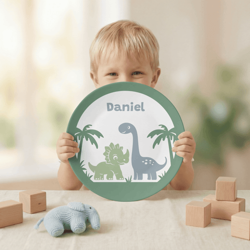 Dino Pal Name Plate by Lil Plate Shop