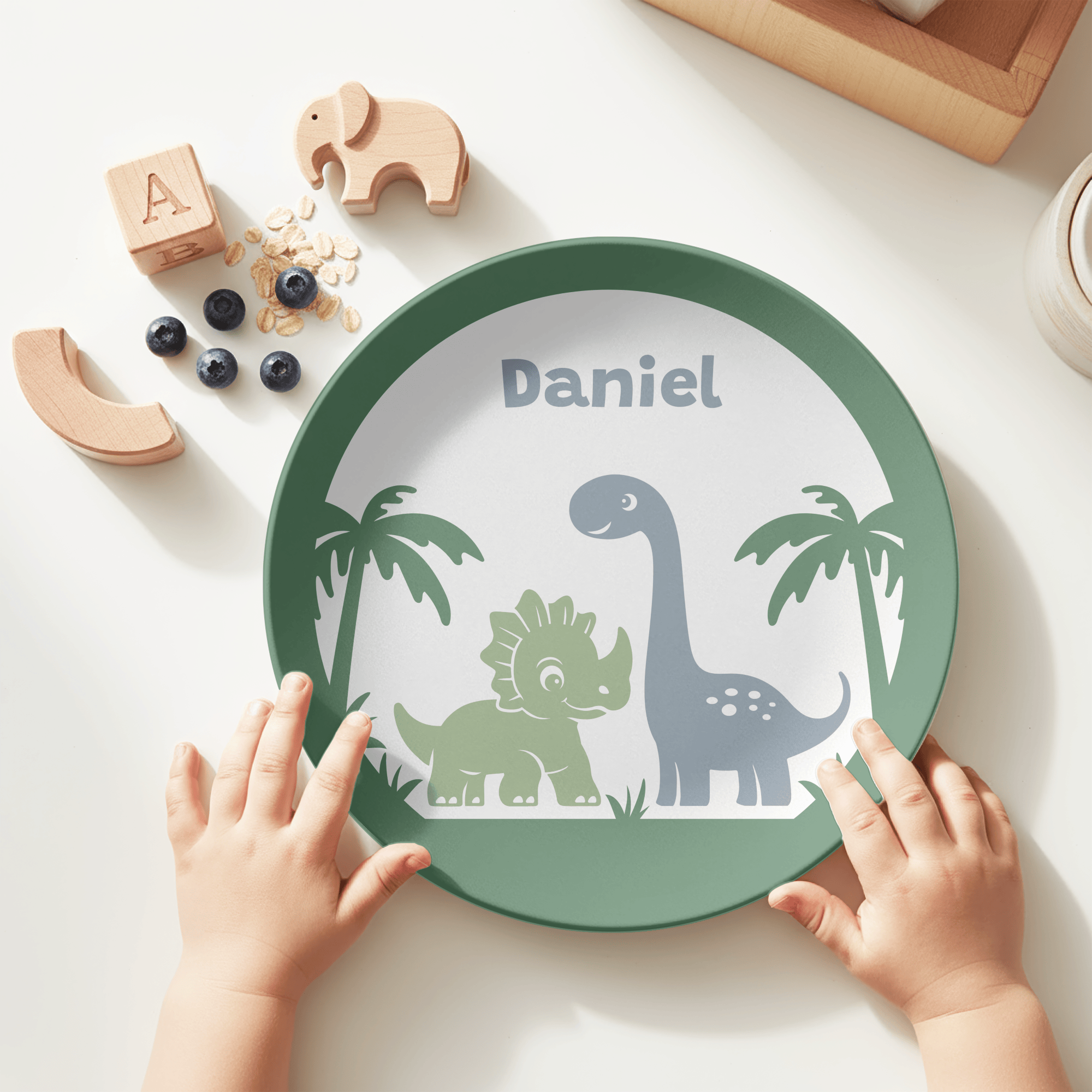 Dino Pal Name Plate by Lil Plate Shop