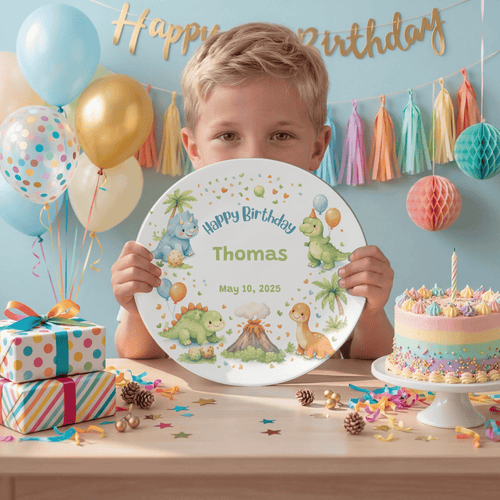 Dinosaur Birthday Plate by Lil Plate Shop