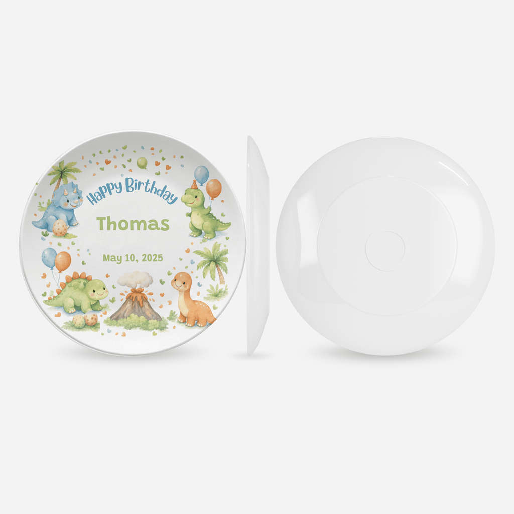 Dinosaur Birthday Plate by Lil Plate Shop