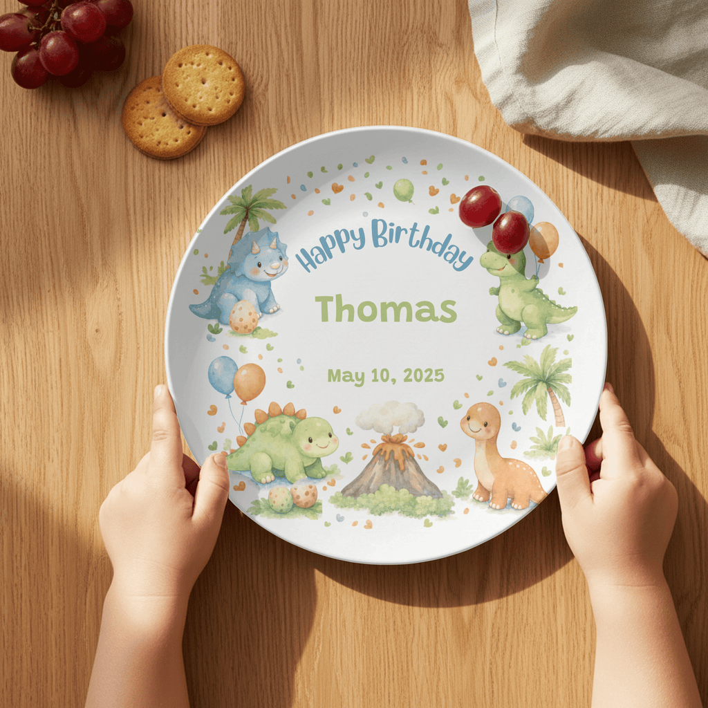 Dinosaur Birthday Plate by Lil Plate Shop