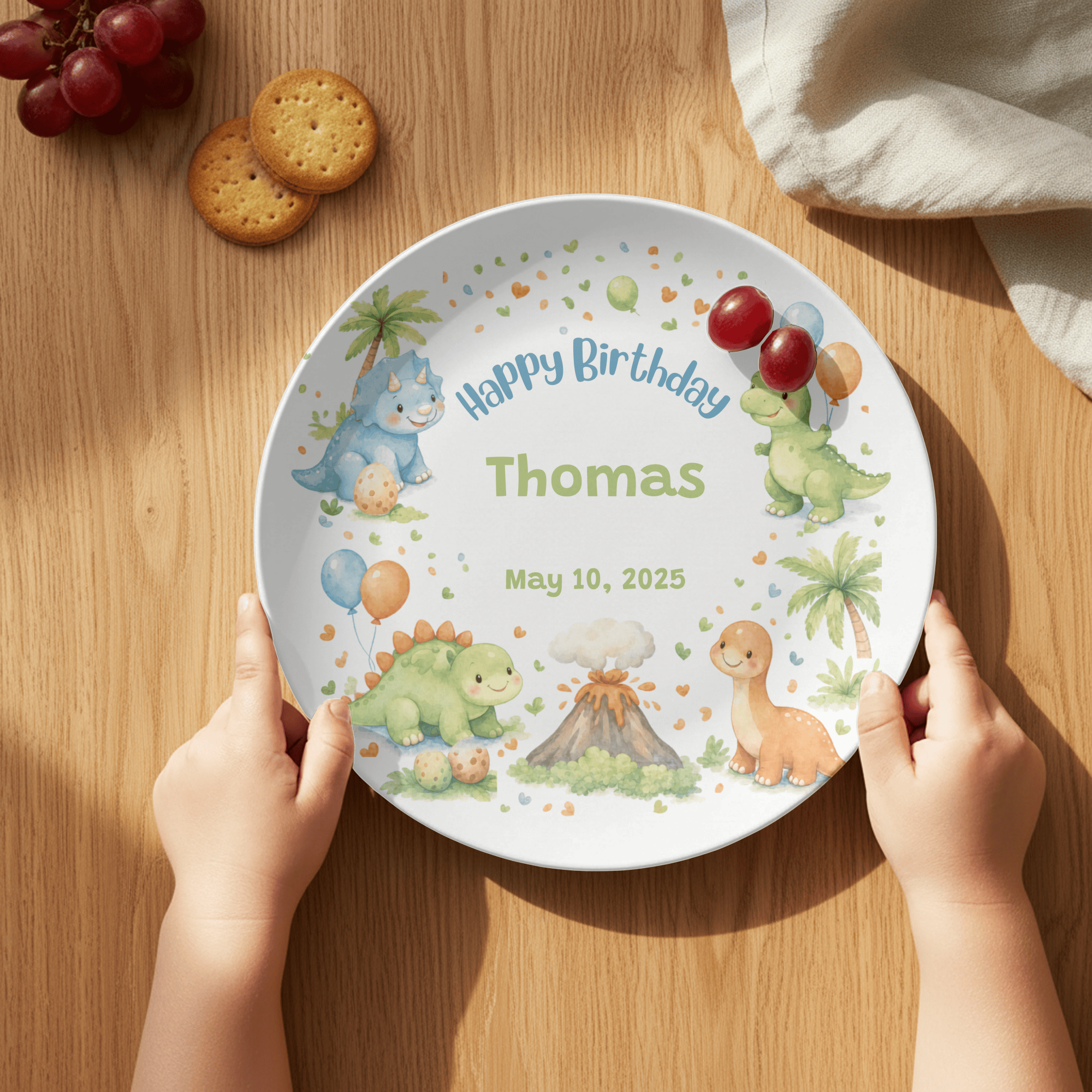 Dinosaur Birthday Plate by Lil Plate Shop