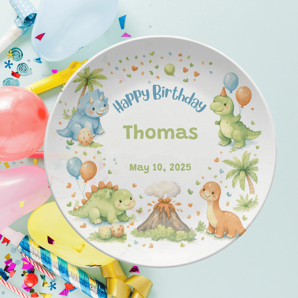 Dinosaur Birthday Plate by Lil Plate Shop