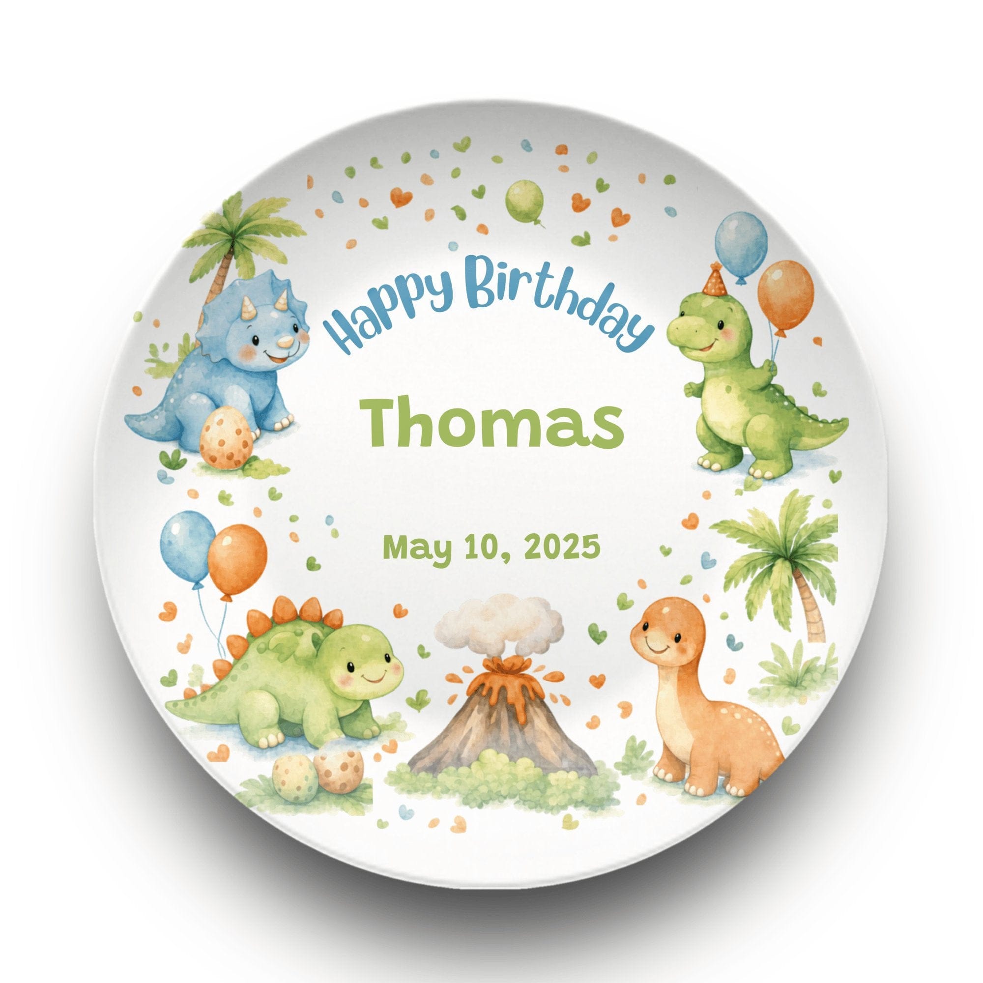 Dinosaur Birthday Plate by Lil Plate Shop