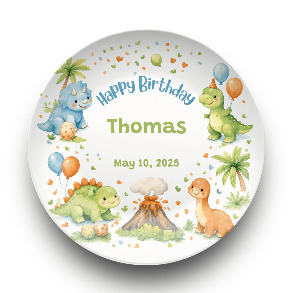 Dinosaur Birthday Plate by Lil Plate Shop