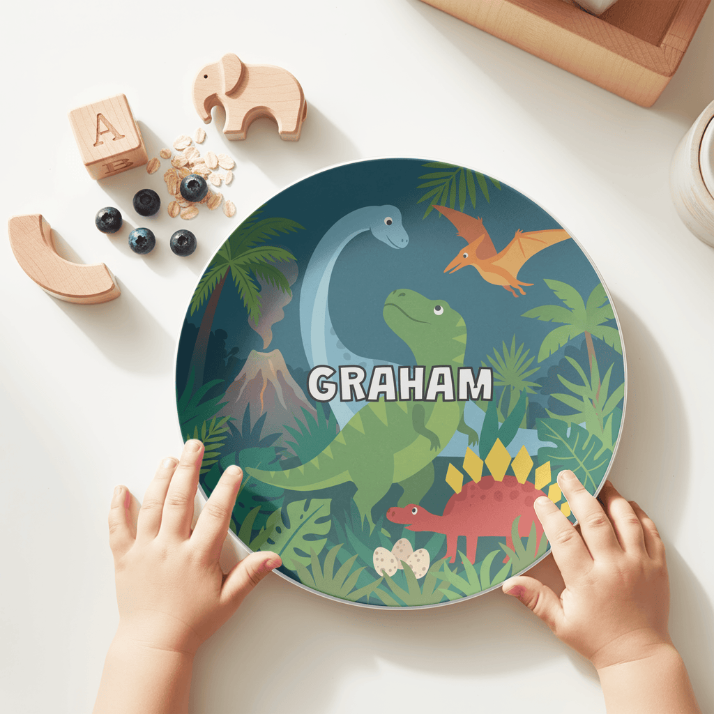 Dinosaur Friends Plate by Lil Plate Shop