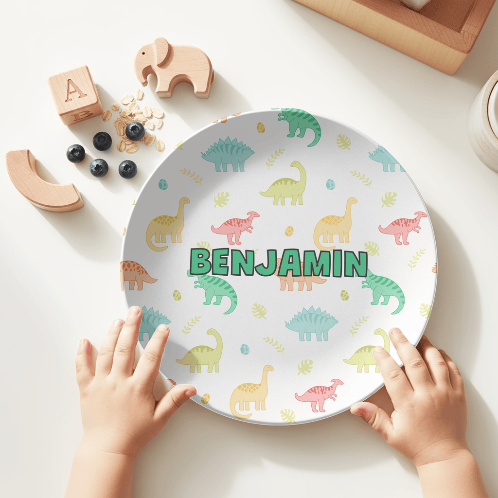 Dinosaur Name Plate by Lil Plate Shop