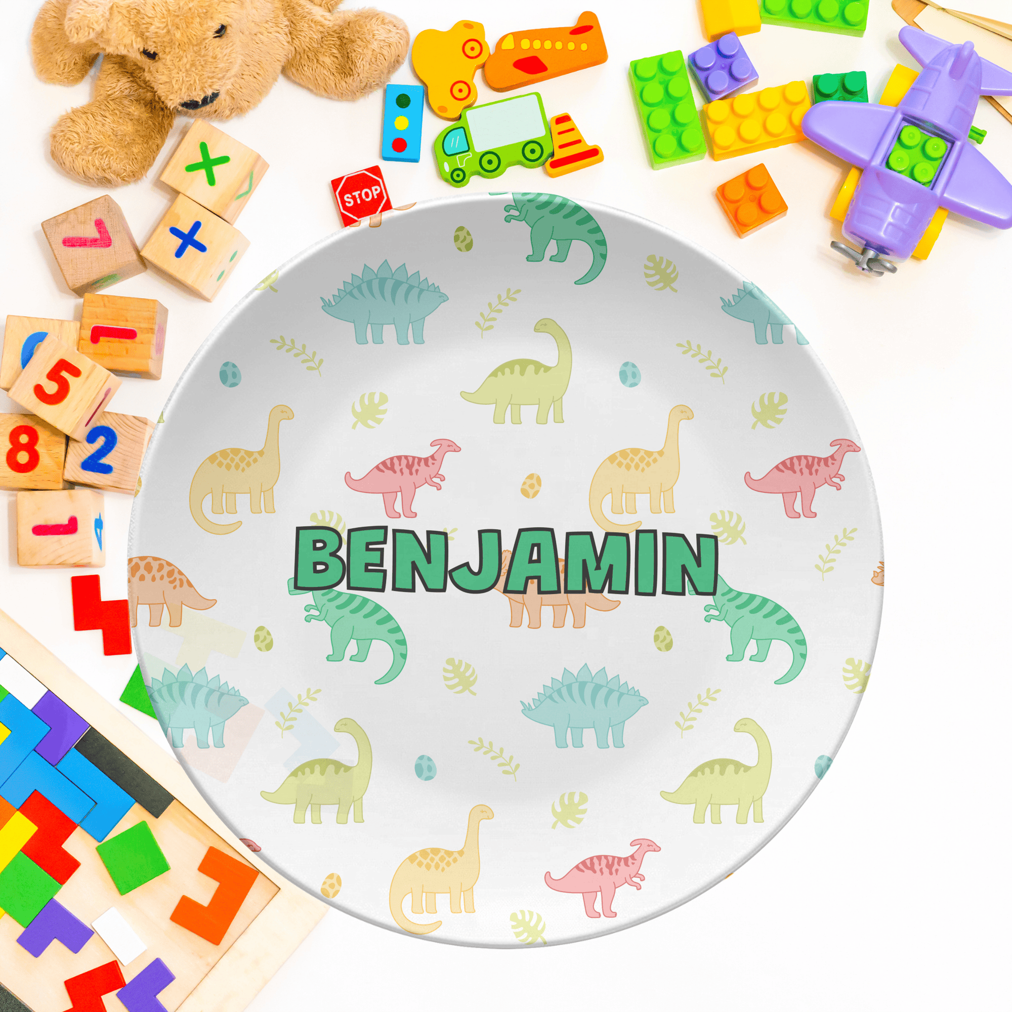 Dinosaur Name Plate by Lil Plate Shop