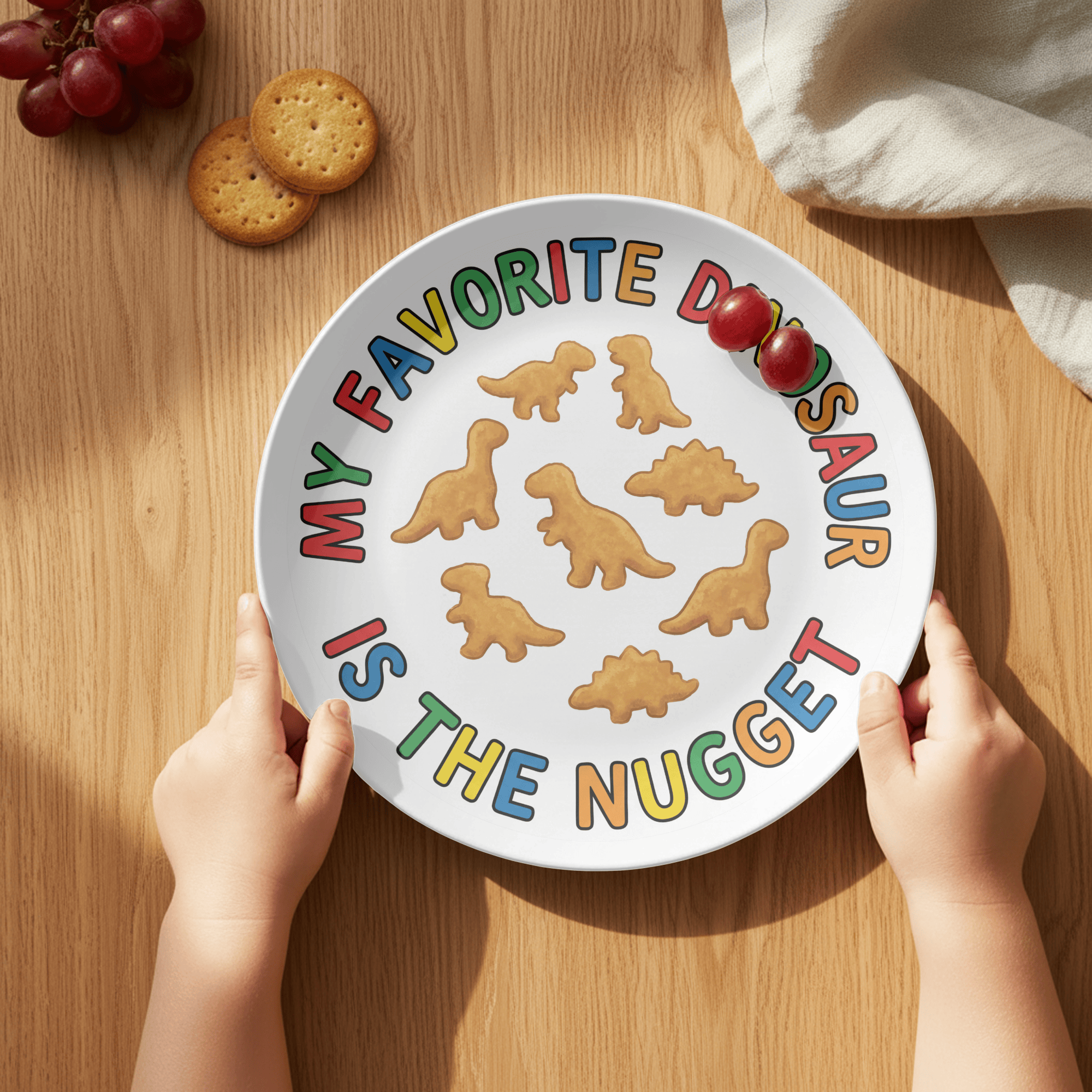 Dinosaur Nugget Plate by Lil Plate Shop