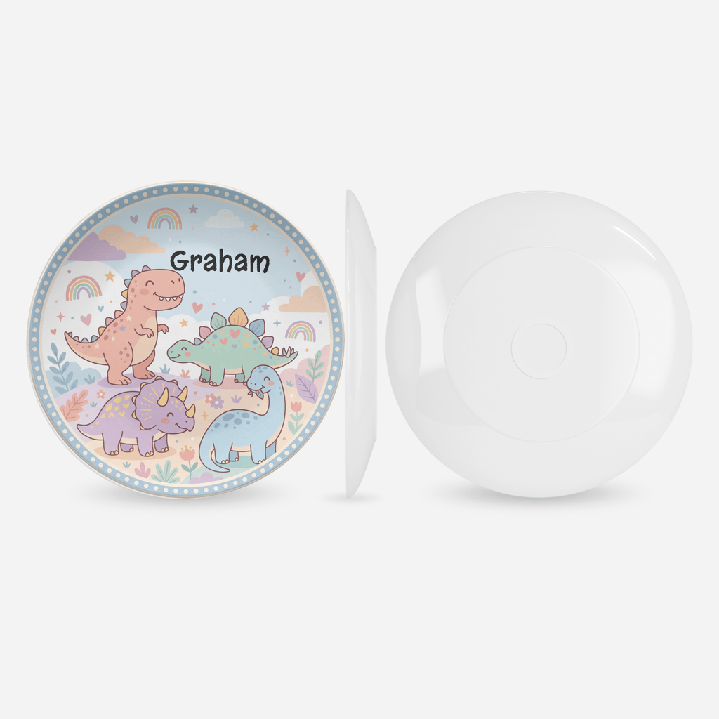 Dinosaur Rainbow Plate by Lil Plate Shop