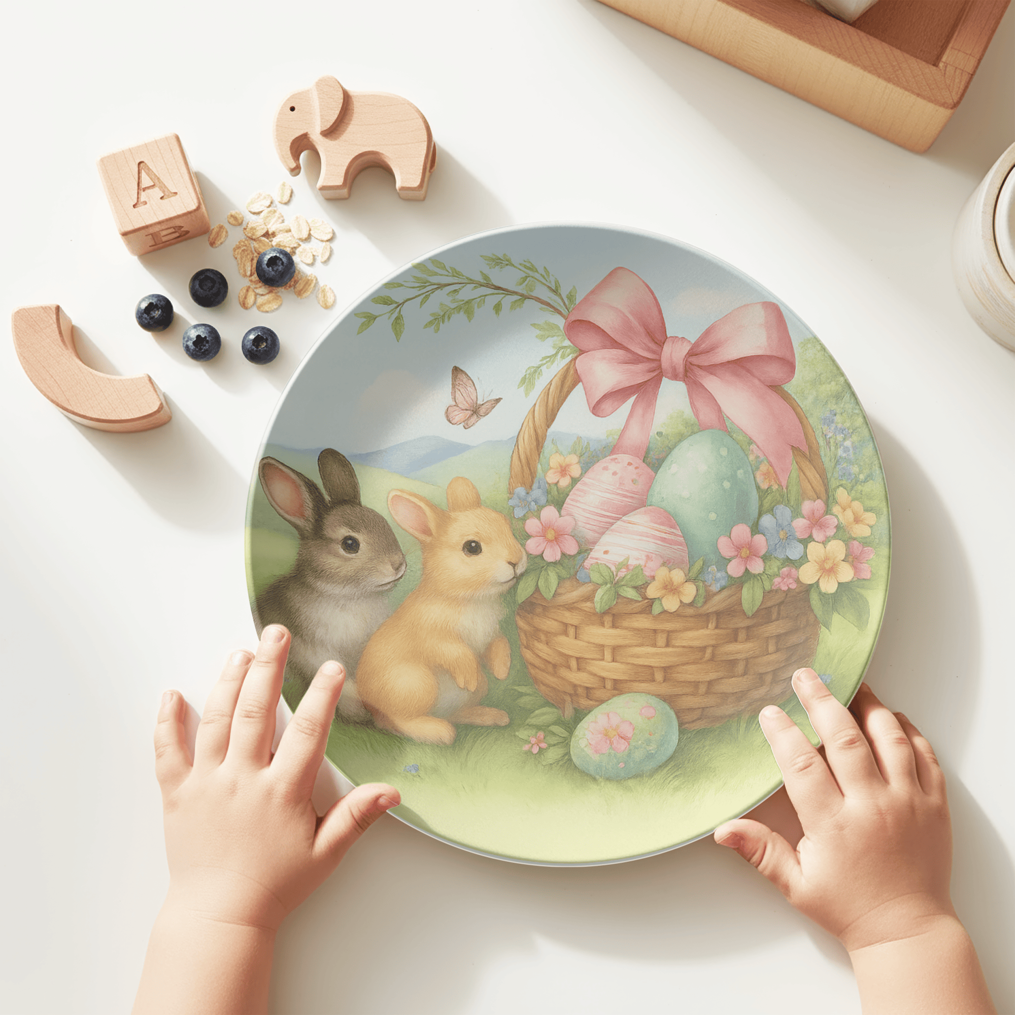 Easter Bunny Basket Plate by Lil Plate Shop