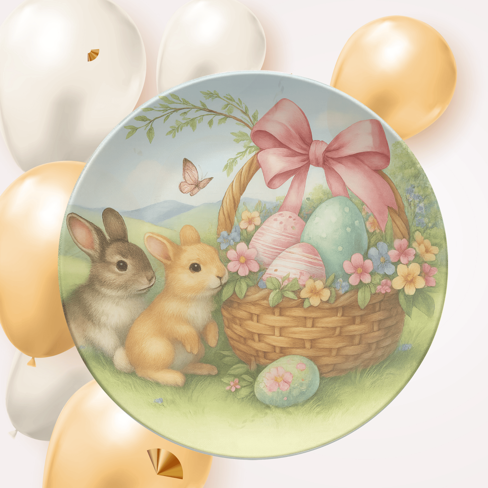 Easter Bunny Basket Plate by Lil Plate Shop
