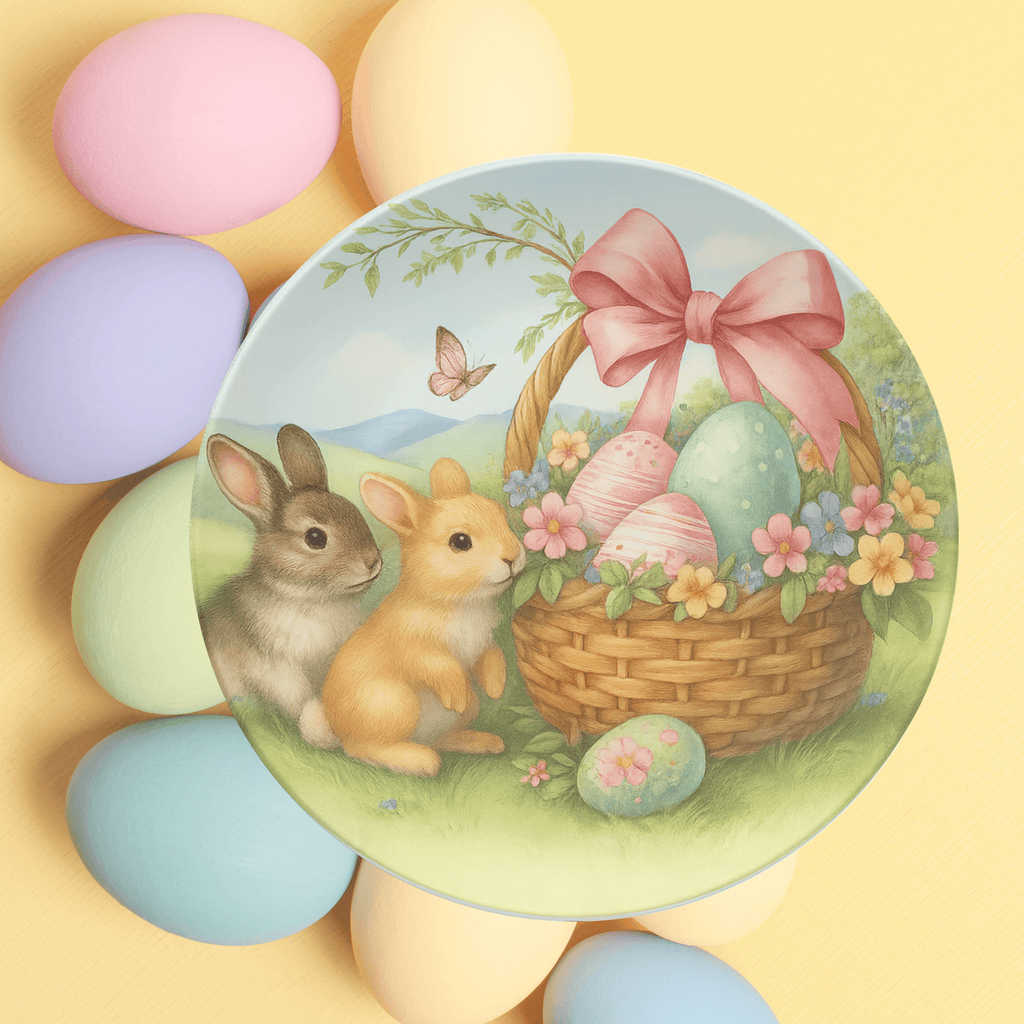 Easter Bunny Basket Plate by Lil Plate Shop
