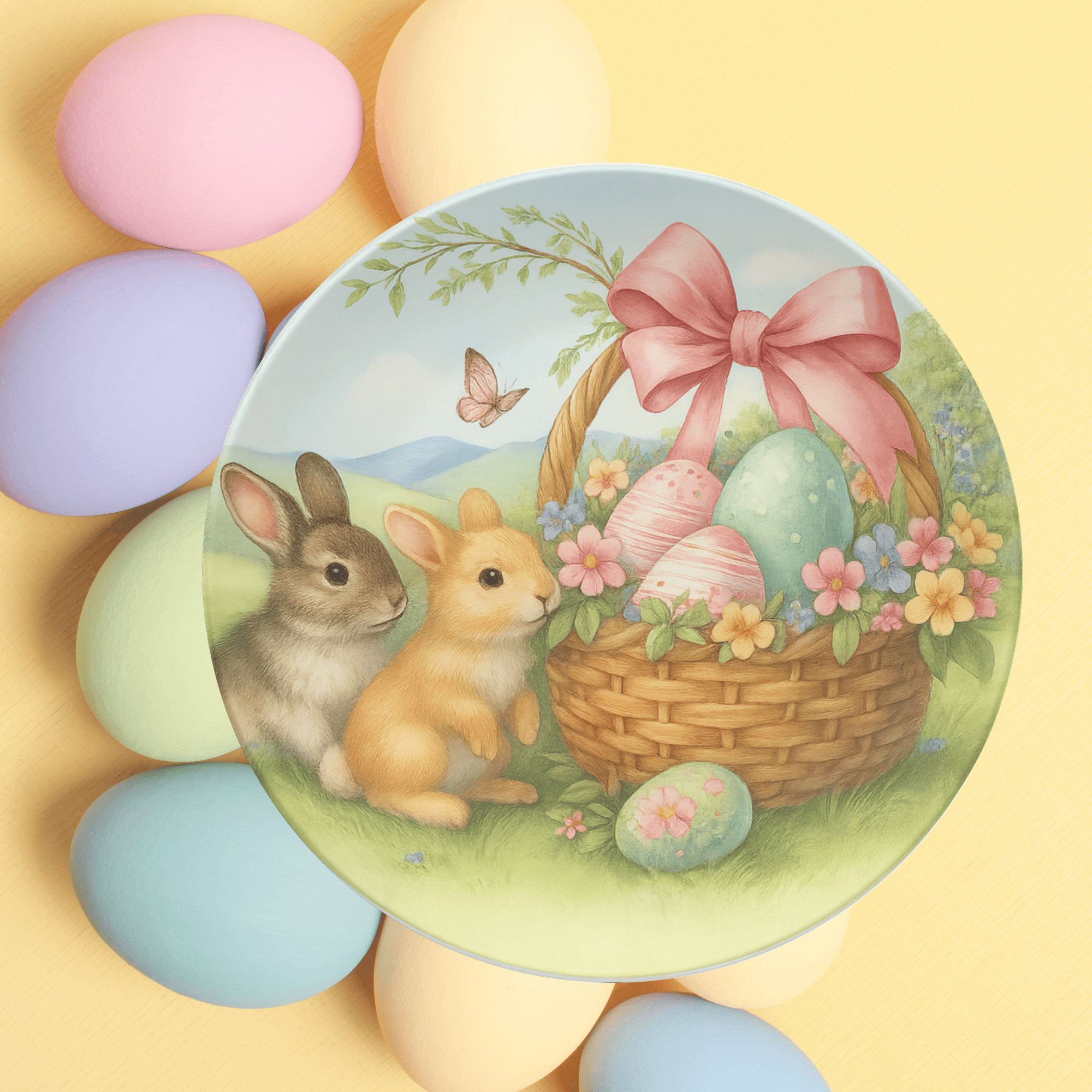 Easter Bunny Basket Plate by Lil Plate Shop
