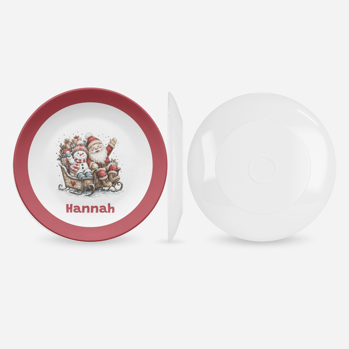Personalized Santa Sleigh Plate by Lil Plate Shop
