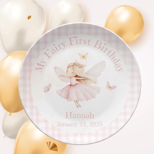 Fairy First Birthday Plate by Lil Plate Shop