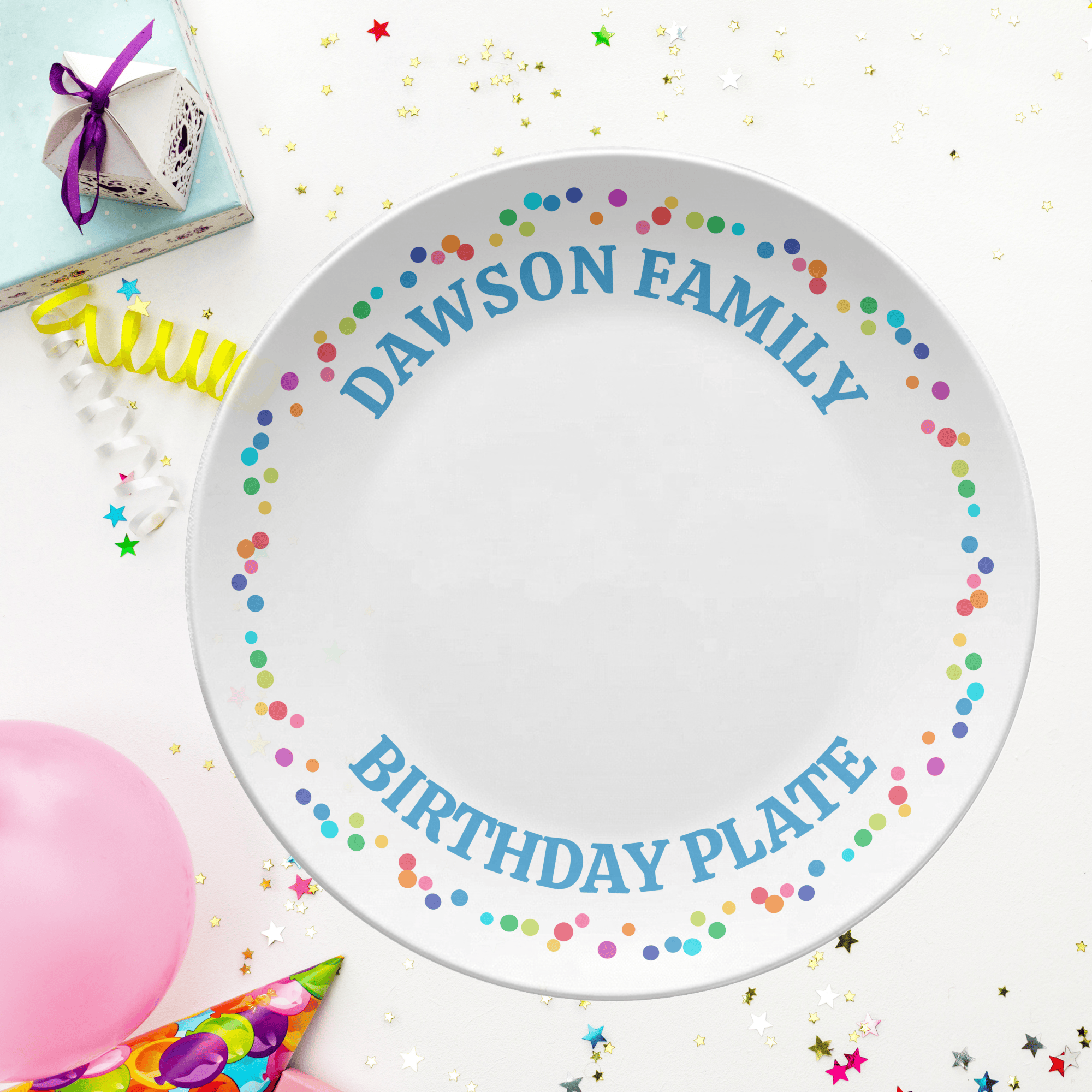 Family Birthday Celebration Plate by Lil Plate Shop