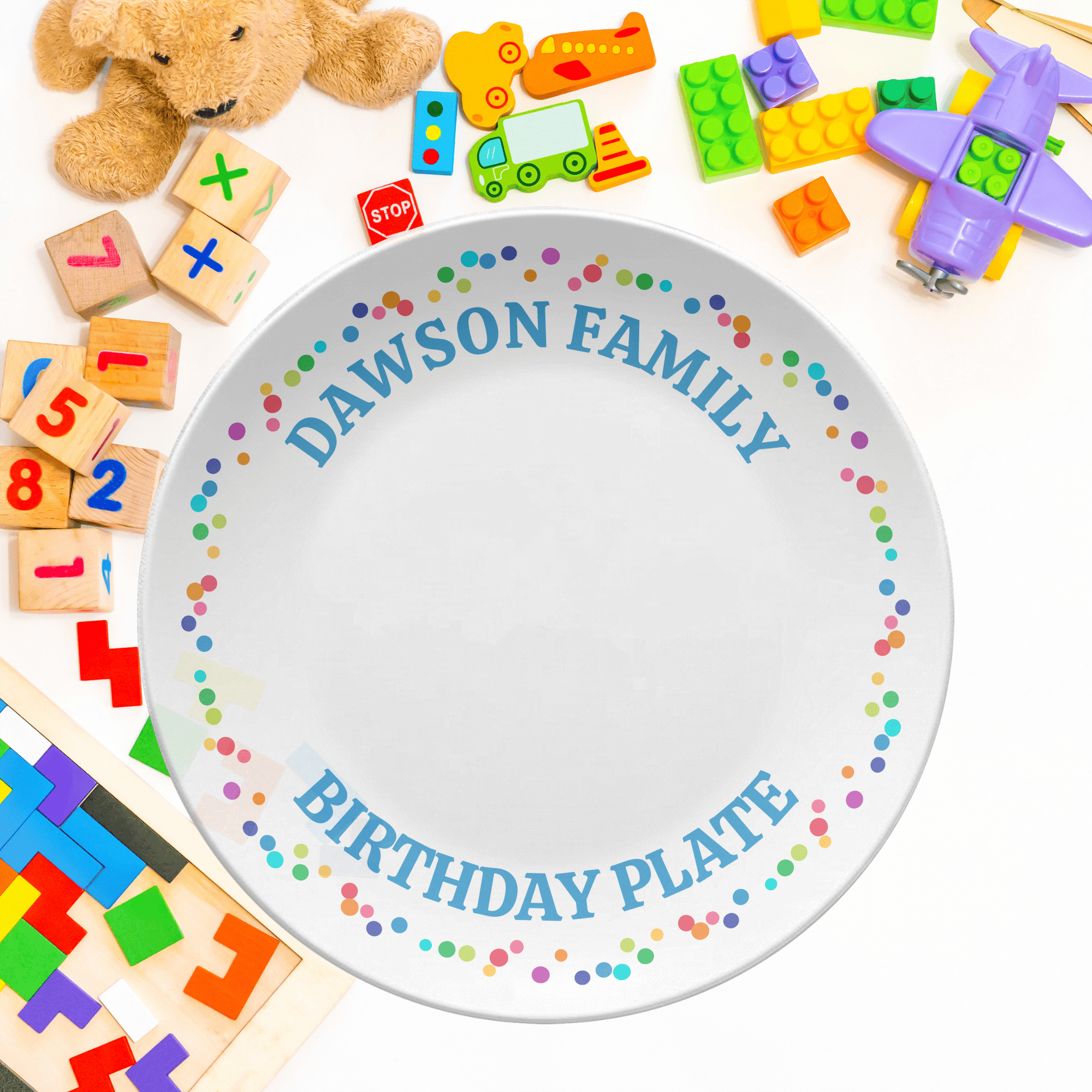 Family Birthday Celebration Plate by Lil Plate Shop