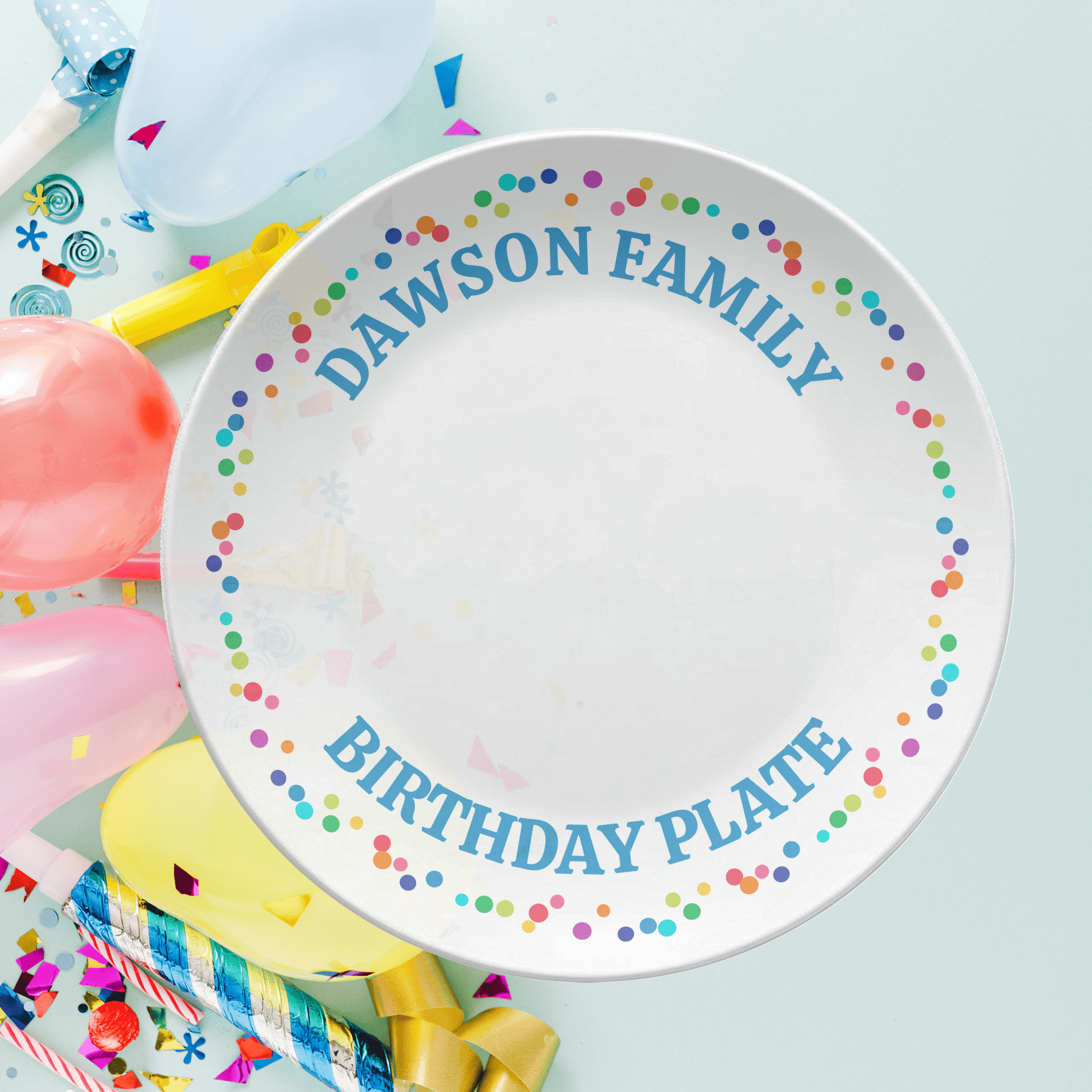 Family Birthday Celebration Plate by Lil Plate Shop