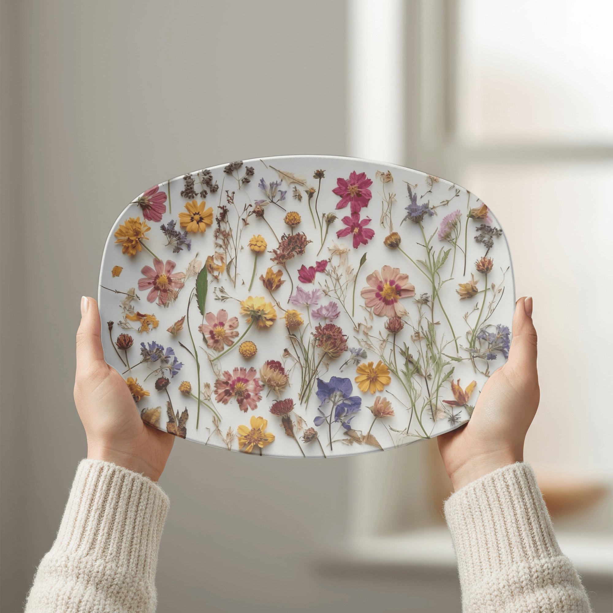 Faux Dried Flower Platter by Lil Plate Shop