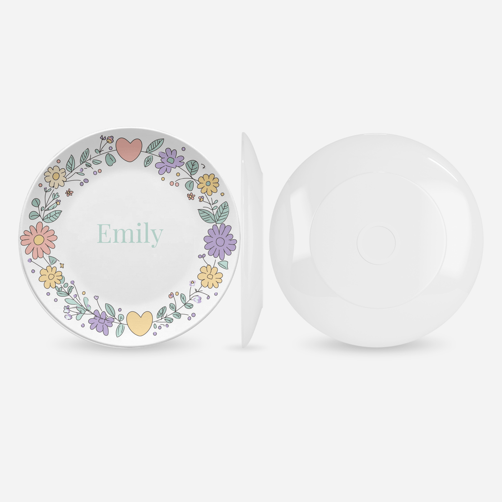 Floral Heart Plate by Lil Plate Shop