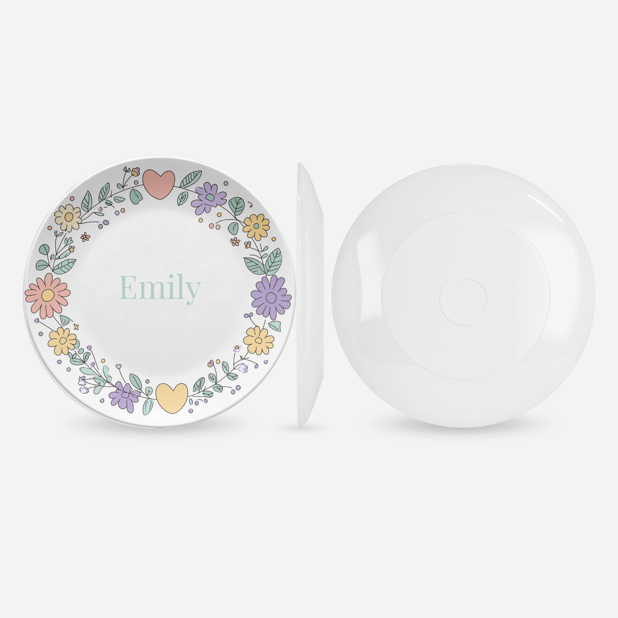 Floral Heart Plate by Lil Plate Shop