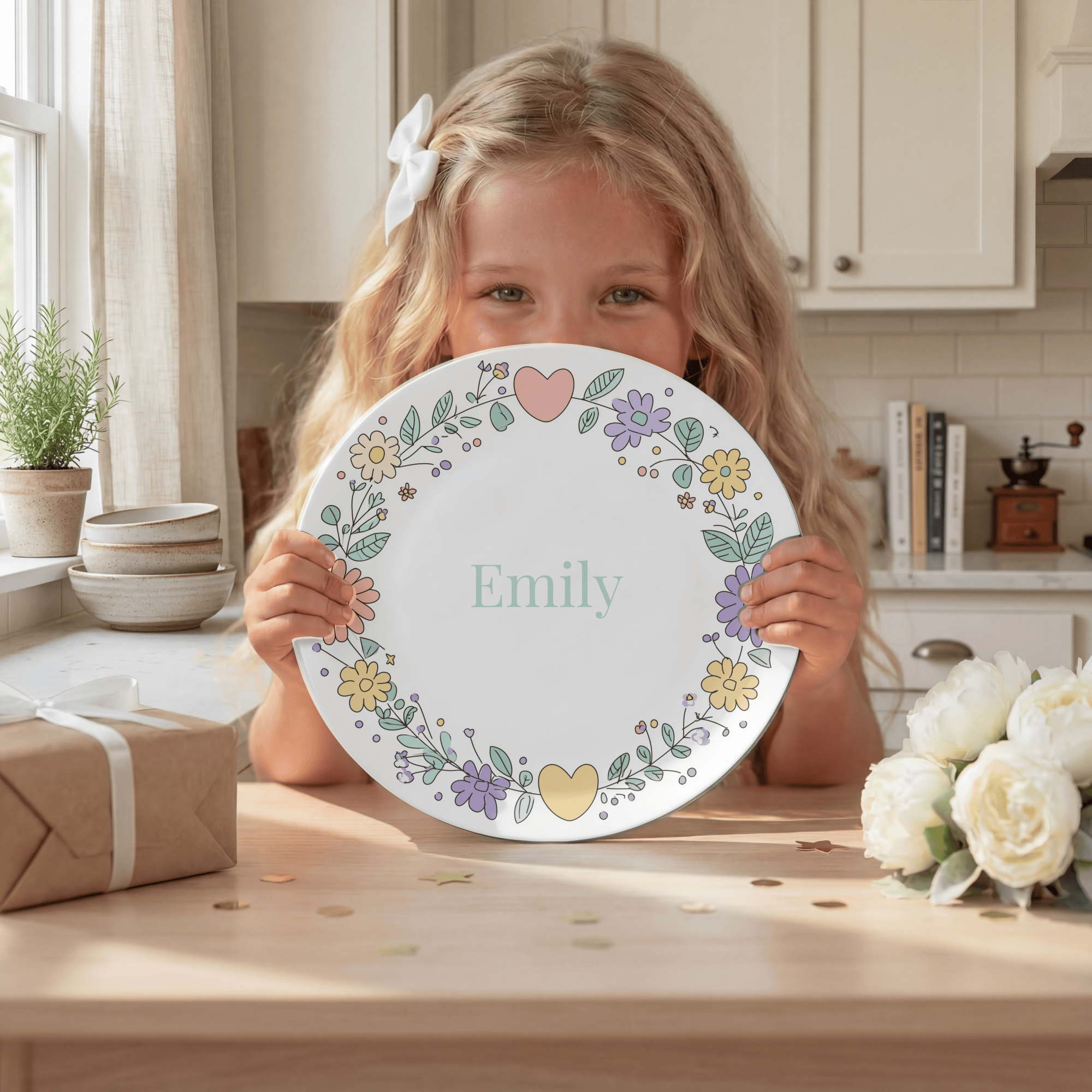 Floral Heart Plate by Lil Plate Shop