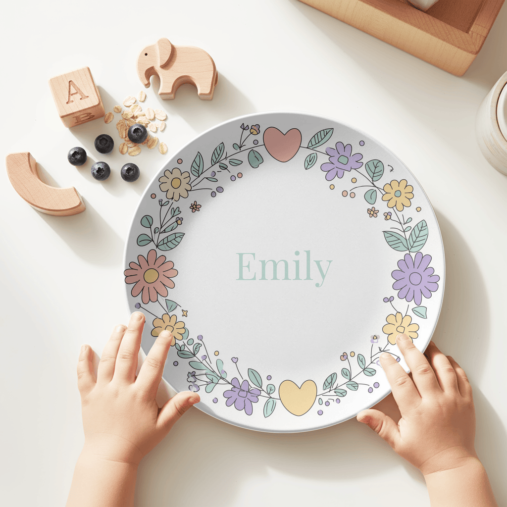 Floral Heart Plate by Lil Plate Shop