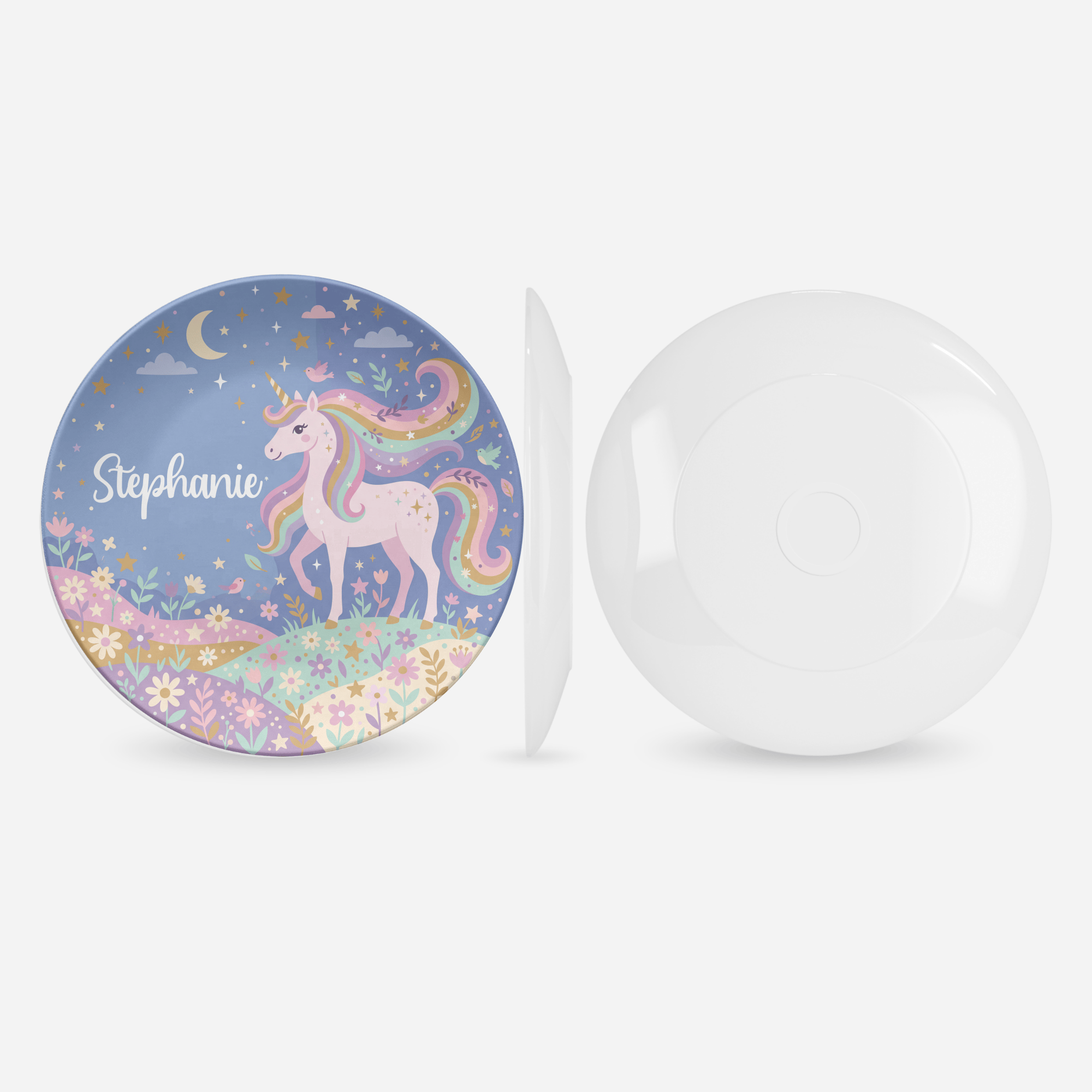 Floral Unicorn Plate by Lil Plate Shop