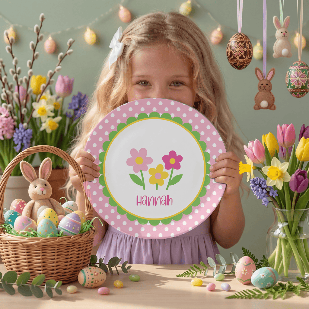 Flower Row Plate by Lil Plate Shop