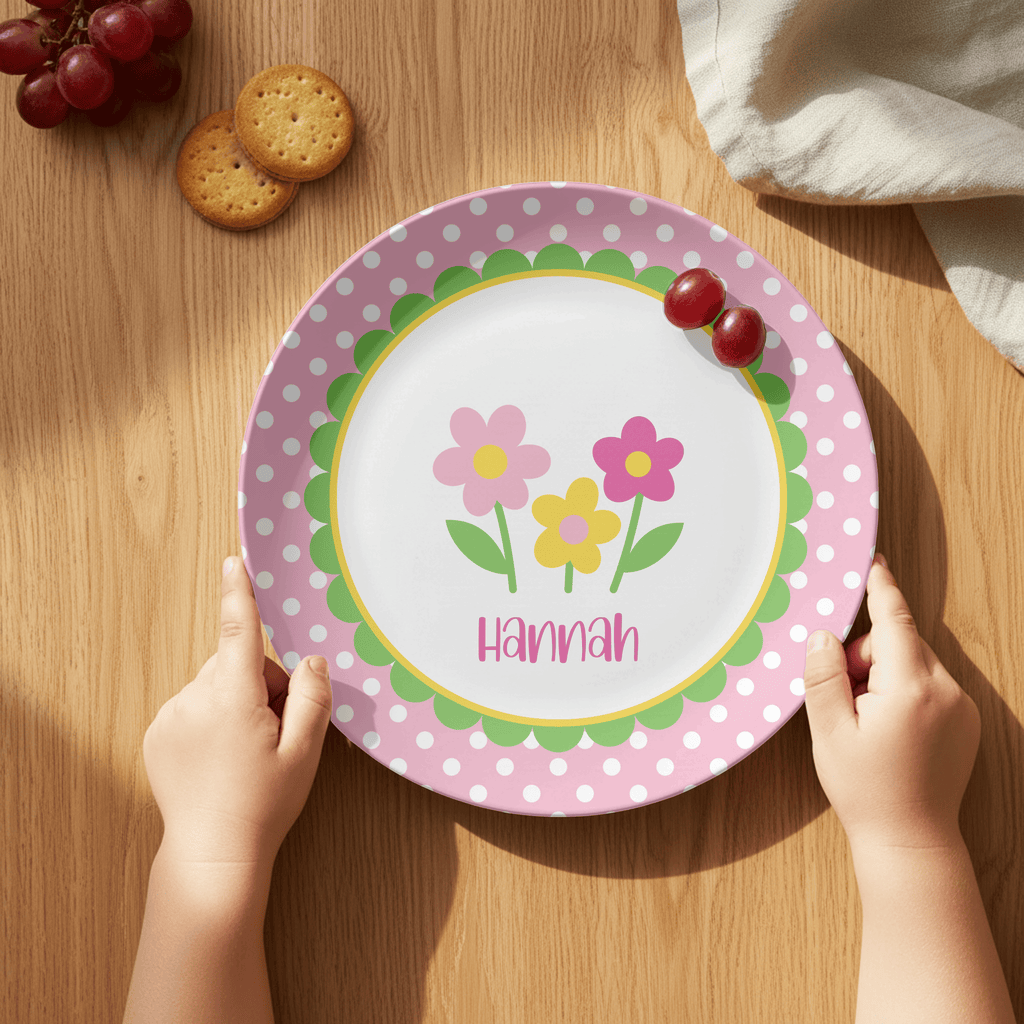 Flower Row Plate by Lil Plate Shop