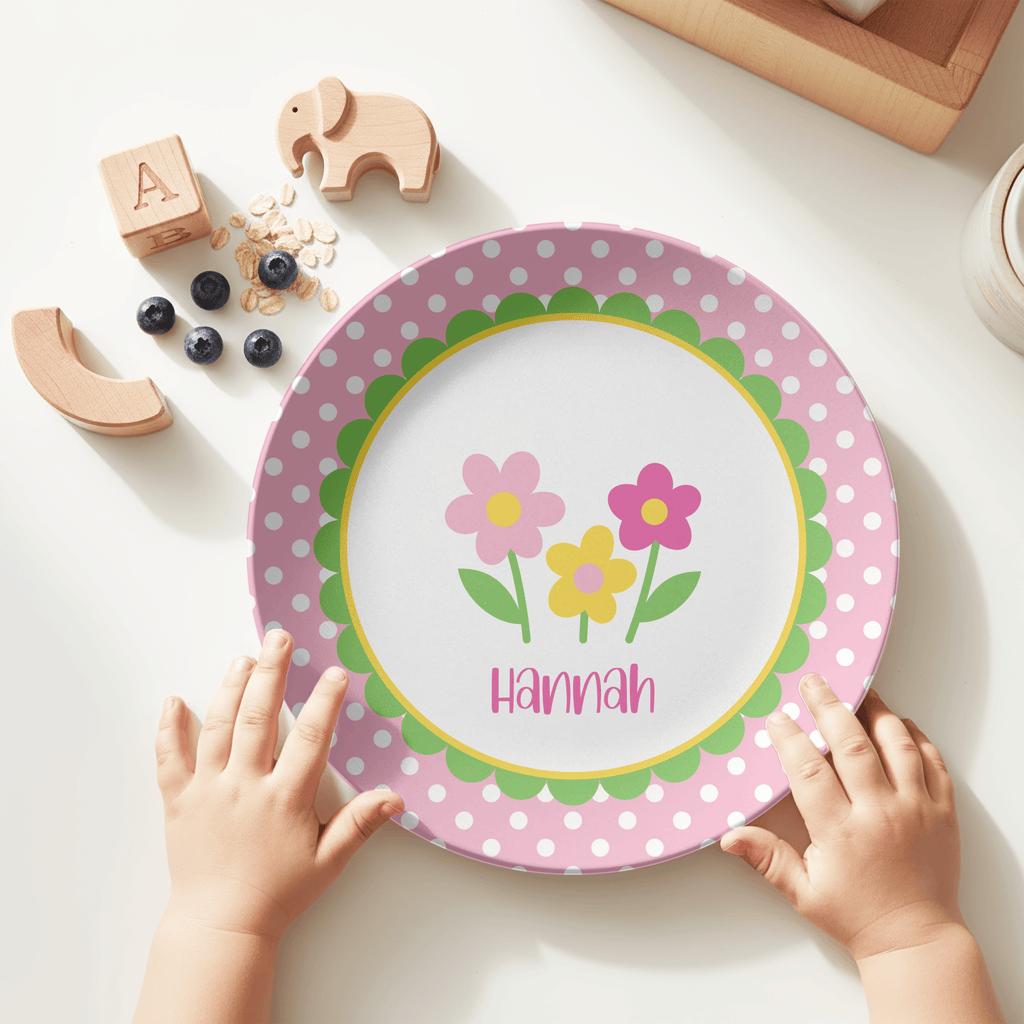 Flower Row Plate by Lil Plate Shop