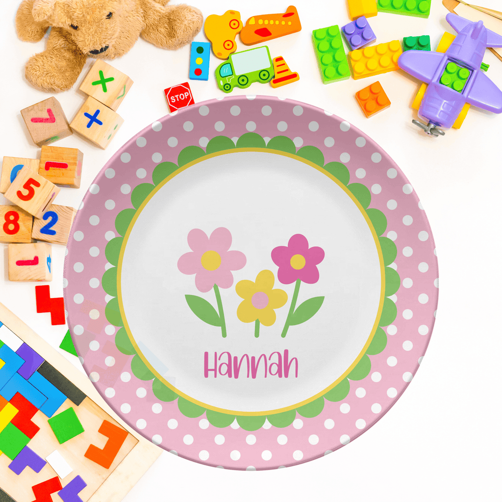 Flower Row Plate by Lil Plate Shop