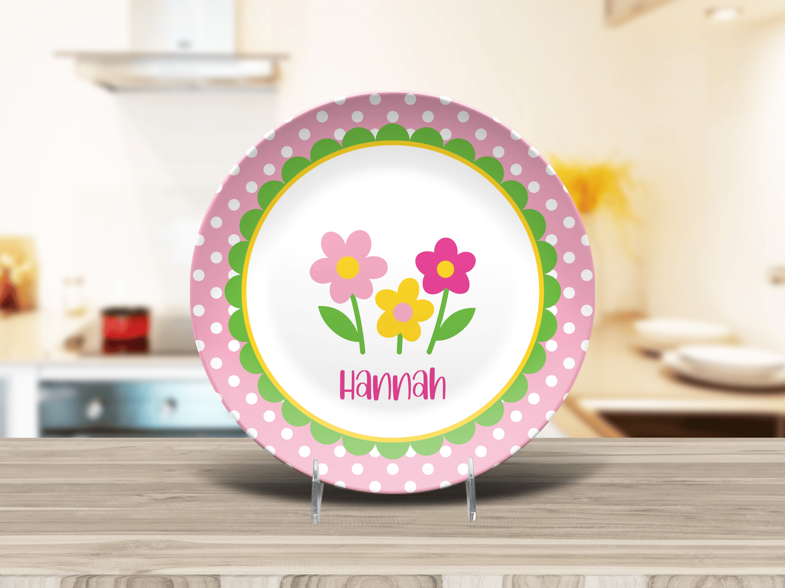 Flower Row Plate by Lil Plate Shop