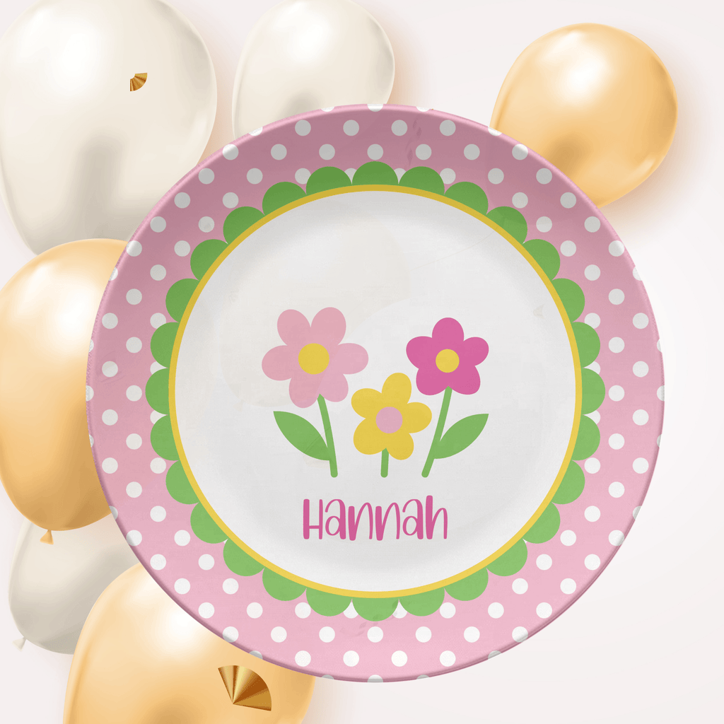 Flower Row Plate by Lil Plate Shop