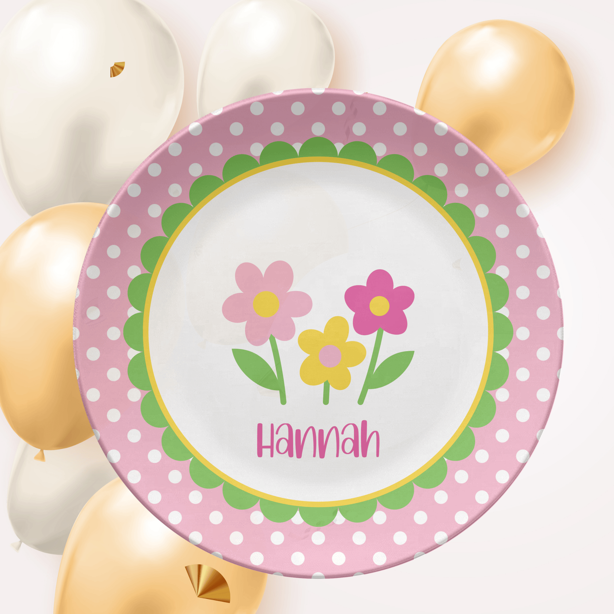 Flower Row Plate by Lil Plate Shop