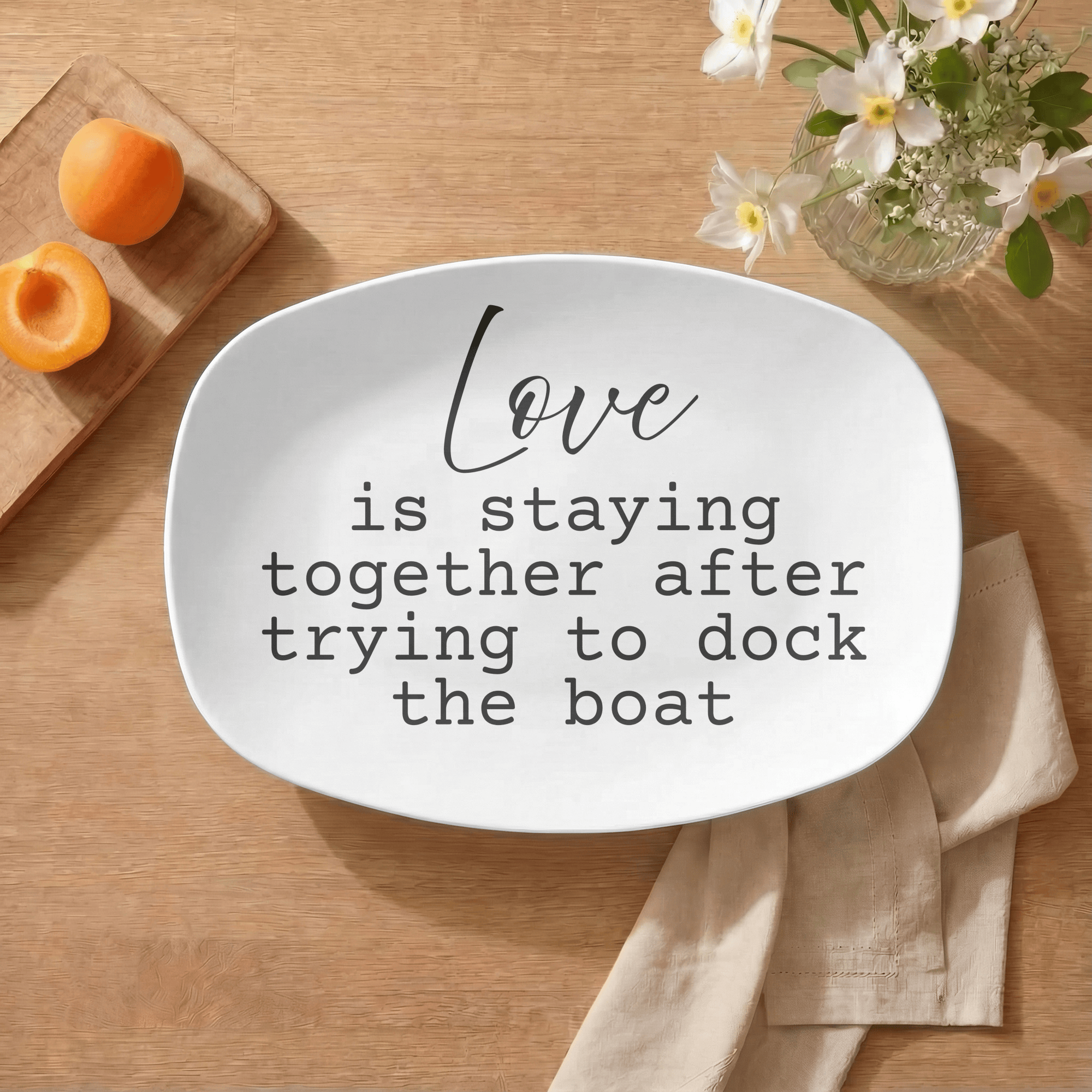 Funny Docking Boat Platter by Lil Plate Shop