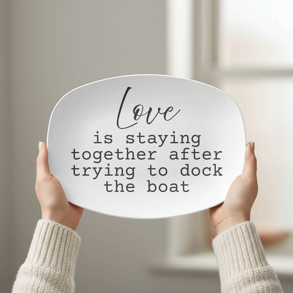 Funny Docking Boat Platter by Lil Plate Shop