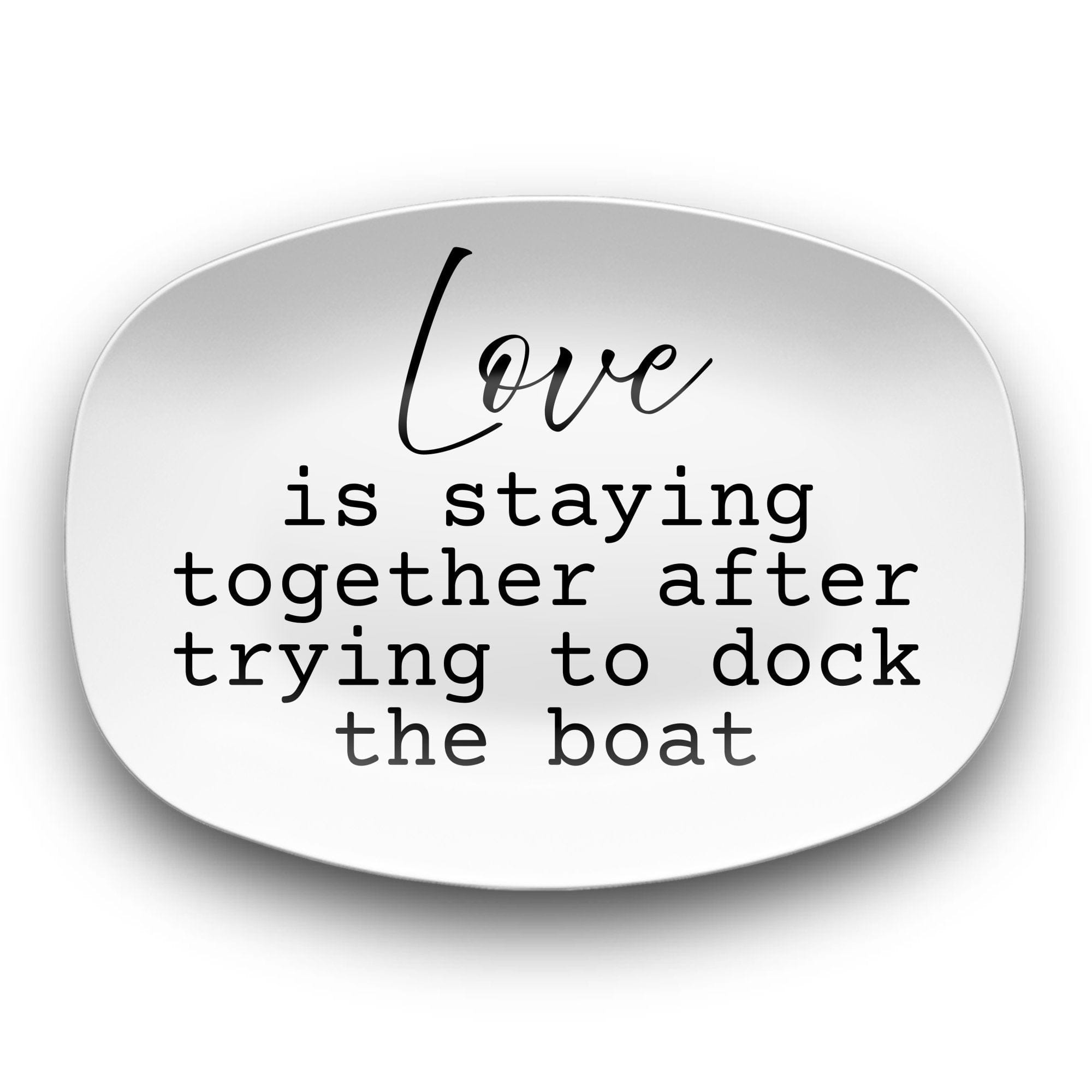 Funny Docking Boat Platter Platter by Lil Plate Shop